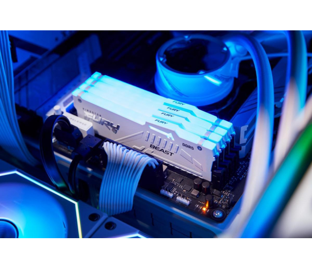 KINGSTON  DDR5 Fury Beast RGB 32GB(1*32GB)/6000 CL36 biała KF560C36BWEA-32 - 1139017 - zdjęcie 8